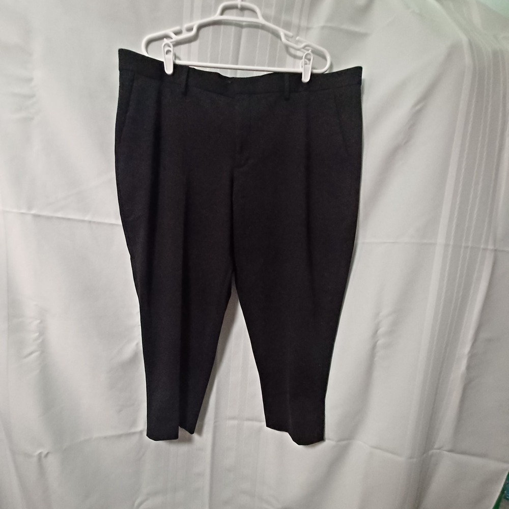 Express Mens 4-Way Hyper Stretch Extra Slim Dress Pants Charcoal Gray 40x30 NEW